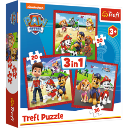 Puzzle 3w1 PSI PATROL Weosłe pieski
