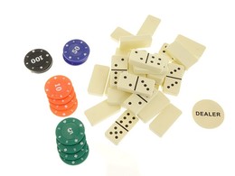 DOMINO + żetony gra logiczna