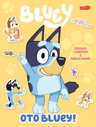 Książka BLUEY zabawy i zadania z naklejkami - zeszyt zadań Książka BLUEY zabawy i zadania z naklejkami - zeszyt zadań