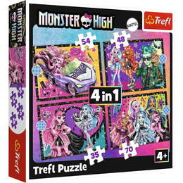 Puzzle 4w1 Elektryzujący dzień Monster High