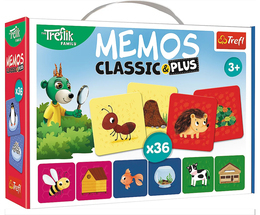 Gra Memos Classic & Plus Zwierzęta i ich domki Rodzina Treflkiów Gra Memos Classic & Plus Zwierzęta i ich domki Rodzina Treflkiów