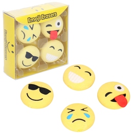 Gumka do ścierania emotikon 4szt