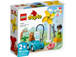 Klocki LEGO DUPLO Turbina wiatrowa i samochód elektryczny Klocki LEGO DUPLO Turbina wiatrowa i samochód elektryczny