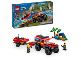 Klocki LEGO CITY Wóz strażacki terenowy z łodzią ratunkową Klocki LEGO CITY Wóz strażacki terenowy z łodzią ratunkową