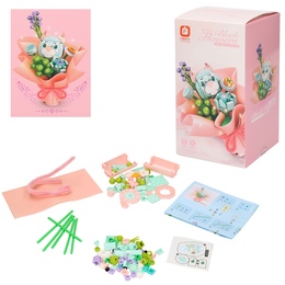 Mini klocki KWIATY FLOWERS różne wzory, ŚMIESZNE KWIATKI