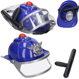 Zestaw POLICJA kask pałka na przebranie