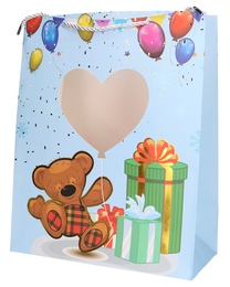 Torebka prezentowa MIŚ I BALONY 32x26x12cm