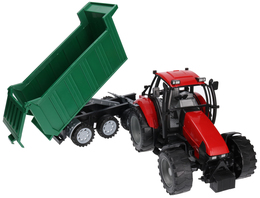 Duży traktor z przyczepą 