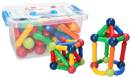 JUMBO klocki magnetyczne 102el w wiaderku