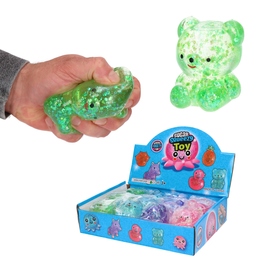 Antystresowy gniotek MIŚ gadżet do ściskania z brokatem