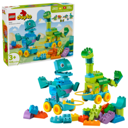 Klocki LEGO DUPLO 3 w 1 Dinozaury na kółkach
