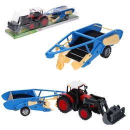 Traktor z przyczepą TUR i kopaczka do ziemniaków