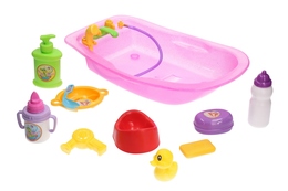 Wanienka dla lalek do kąpieli, akcesoria