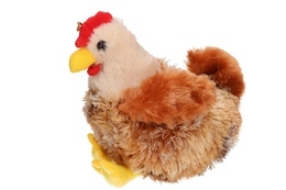 Maskotka KOKOSZKA kura z dźwiękiem 21cm jasna