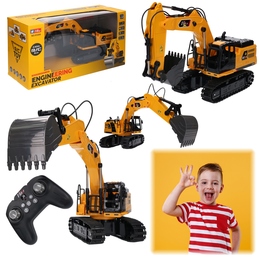 Koparka maszyna budowlana zdalnie sterowana na radio dźwięk
