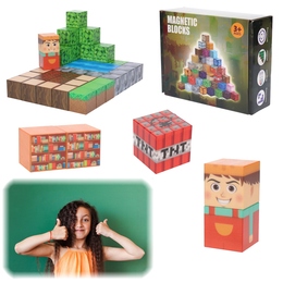 Klocki magnetyczne przestrzenne KOSTKI MAGNETYCZNE 58el Dream World