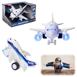 Duży samolot pasażerski światła, dźwięki