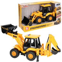 Koparka spychacz światło dźwięk - maszyna budowlana 