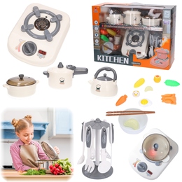 AGD Naczynia, kuchenka, garnki - zestaw małego kucharza