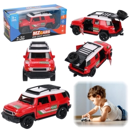 Auto terenowe - otwierane drzwi, światła, dźwięk model metalowy