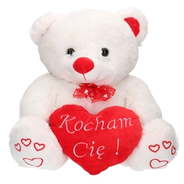 Maskotka MIŚ Z SERCEM 40cm 