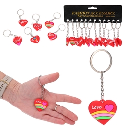 Brelok serce LOVE 12szt 