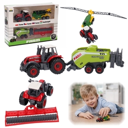 TRAKTOR zestaw z maszynami rolniczymi zestaw