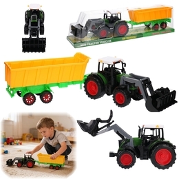 Traktor z turem + żółta przyczepa MAŁY FARMER
