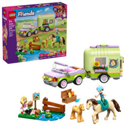 Klocki LEGO FRIENDS Przyczepa z koniem i źrebaczkiem