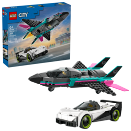 Klocki LEGO CITY Odrzutowiec kontra samochód Klocki LEGO CITY Odrzutowiec kontra samochód