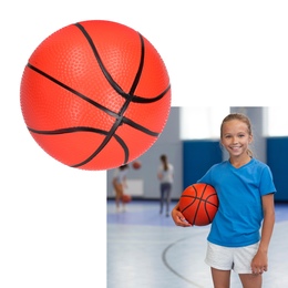 Piłka gumowa koszykowa - do koszykówki