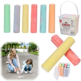 Kreda chodnikowa JUMBO mega duża 12szt wiaderko