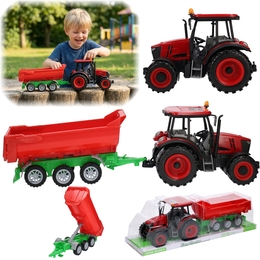 Traktor z przyczepą wywrotką