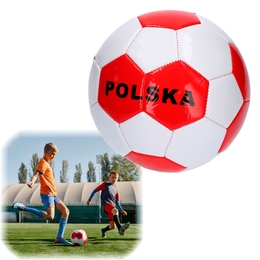 Piłka nożna POLSKA szyta biało czerwona 