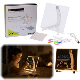 Akrylowa tablica LED do rysowania podświetlana NEON 20x20cm