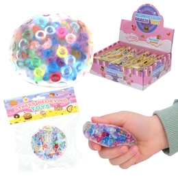 SQUISHY gniotek antystresowy CRYSTALL BALL z koralikami