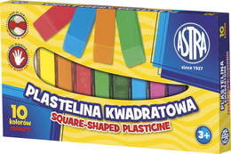 Plastelina kwadratowa 10 kolorów ASTRA