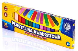 Plastelina kwadratowa 18 kolorów ASTRA