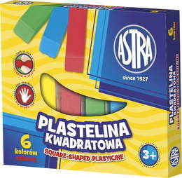 Plastelina kwadratowa 6 kolorów ASTRA