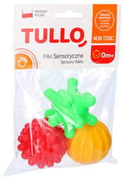 Piłeczki sensoryczne TULLO  3szt.