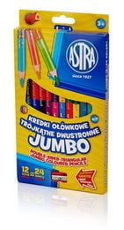 KREDKI SZKOLNE TRÓJKATNE DWUSTRONNE JUMBO ASTRA