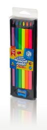 KREDKI OŁÓWKOWE NEONOWE JUMBO - 6 KOLORÓW