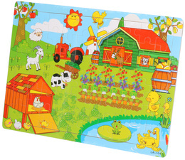 PUZZLE DREWNIANE FARMA UKŁADANKA PUZZLE DREWNIANE FARMA UKŁADANKA